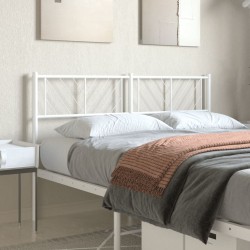 vidaXL Kopfteil Metall Weiß 135 cm