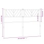 vidaXL Kopfteil Metall Weiß 135 cm