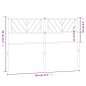 vidaXL Kopfteil Metall Weiß 150 cm
