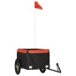 vidaXL Lastenanhänger für Fahrrad Schwarz und Orange 30 kg Eisen vidaXL Lastenanhänger für Fahrrad Schwarz und Orange 30 kg Eisen