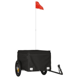 vidaXL Lastenanhänger für Fahrrad Schwarz 30 kg Eisen