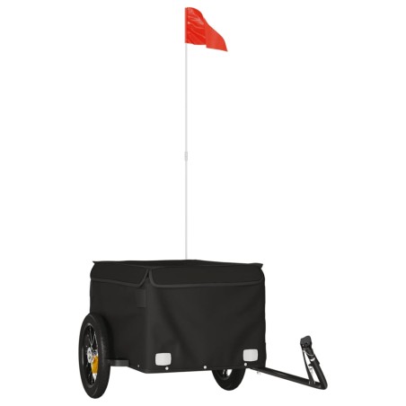 vidaXL Lastenanhänger für Fahrrad Schwarz 30 kg Eisen