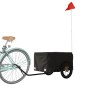 vidaXL Lastenanhänger für Fahrrad Schwarz 30 kg Eisen vidaXL Lastenanhänger für Fahrrad Schwarz 30 kg Eisen