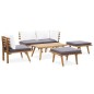 vidaXL 6-tlg. Garten-Lounge-Set Massivholz Akazie vidaXL 6-tlg. Garten-Lounge-Set Massivholz Akazie