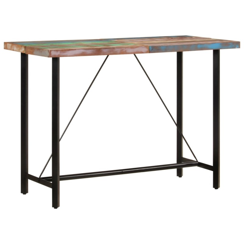 vidaXL Bartisch 150x70x107 cm Altholz Massiv und Eisen vidaXL Bartisch 150x70x107 cm Altholz Massiv und Eisen