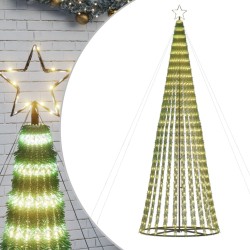 vidaXL Weihnachtsbaum Kegelform 688 LEDs Warmweiß 300 cm