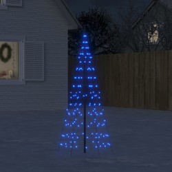 vidaXL LED-Weihnachtsbaum für Fahnenmast 200 LEDs Blau 180 cm
