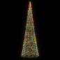 vidaXL LED-Weihnachtsbaum für Fahnenmast 1534 LEDs Mehrfarbig 500 cm vidaXL LED-Weihnachtsbaum für Fahnenmast 1534 LEDs Mehrfarbig 500 cm