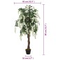vidaXL Glyzinienbaum Künstlich 560 Blätter 80 cm Grün und Weiß vidaXL Glyzinienbaum Künstlich 560 Blätter 80 cm Grün und Weiß