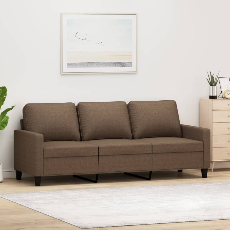 vidaXL 3-Sitzer-Sofa Braun 180 cm Stoff vidaXL 3-Sitzer-Sofa Braun 180 cm Stoff