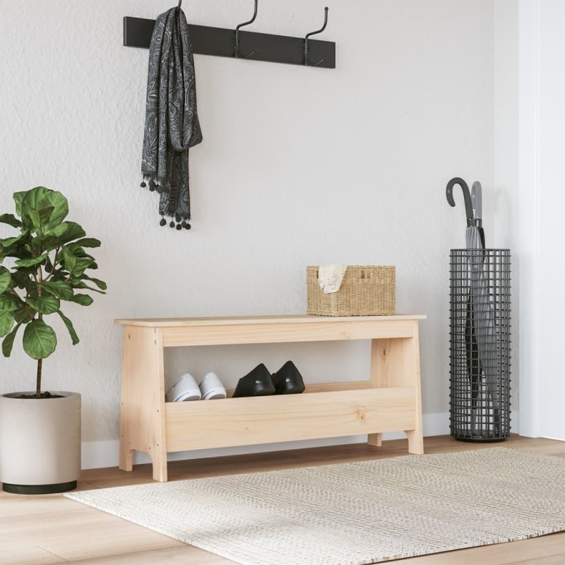vidaXL Flurbank 100x28x45 cm Massivholz Kiefer vidaXL Flurbank 100x28x45 cm Massivholz Kiefer