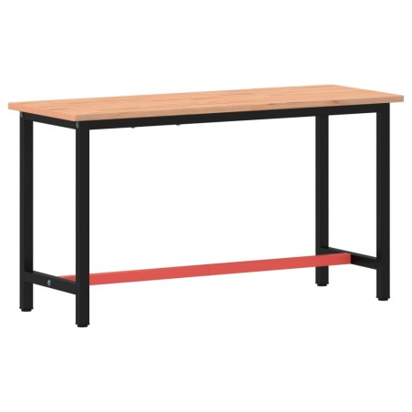 vidaXL Werkbank 150x55x81,5 cm Massivholz Buche und Metall