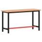 vidaXL Werkbank 150x55x81,5 cm Massivholz Buche und Metall vidaXL Werkbank 150x55x81,5 cm Massivholz Buche und Metall