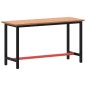 vidaXL Werkbank 150x55x81,5 cm Massivholz Buche und Metall vidaXL Werkbank 150x55x81,5 cm Massivholz Buche und Metall