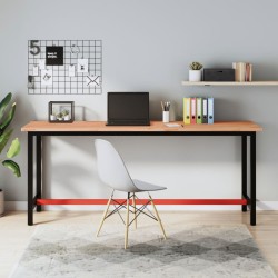 vidaXL Werkbank 200x55x81,5 cm Massivholz Buche und Metall