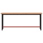 vidaXL Werkbank 200x55x81,5 cm Massivholz Buche und Metall vidaXL Werkbank 200x55x81,5 cm Massivholz Buche und Metall