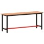 vidaXL Werkbank 200x55x81,5 cm Massivholz Buche und Metall vidaXL Werkbank 200x55x81,5 cm Massivholz Buche und Metall