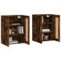 vidaXL Wandschränke 2 Stk. Räuchereiche Holzwerkstoff vidaXL Wandschränke 2 Stk. Räuchereiche Holzwerkstoff