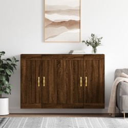 vidaXL Wandschränke 2 Stk. Braun Eichen-Optik Holzwerkstoff
