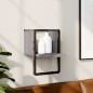 vidaXL Wandregal mit Stange Grau Sonoma 20x25x30 cm vidaXL Wandregal mit Stange Grau Sonoma 20x25x30 cm