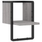 vidaXL Wandregal mit Stange Grau Sonoma 20x25x30 cm vidaXL Wandregal mit Stange Grau Sonoma 20x25x30 cm