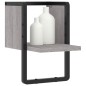 vidaXL Wandregal mit Stange Grau Sonoma 20x25x30 cm vidaXL Wandregal mit Stange Grau Sonoma 20x25x30 cm