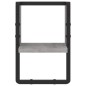 vidaXL Wandregal mit Stange Grau Sonoma 20x25x30 cm vidaXL Wandregal mit Stange Grau Sonoma 20x25x30 cm