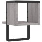 vidaXL Wandregal mit Stange Grau Sonoma 20x25x30 cm vidaXL Wandregal mit Stange Grau Sonoma 20x25x30 cm