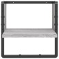 vidaXL Wandregal mit Stange Grau Sonoma 30x25x30 cm vidaXL Wandregal mit Stange Grau Sonoma 30x25x30 cm