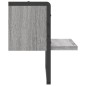 vidaXL Wandregal mit Stange Grau Sonoma 30x25x30 cm vidaXL Wandregal mit Stange Grau Sonoma 30x25x30 cm