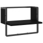 vidaXL Wandregal mit Stange Schwarz 40x25x30 cm vidaXL Wandregal mit Stange Schwarz 40x25x30 cm
