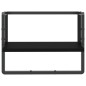 vidaXL Wandregal mit Stange Schwarz 40x25x30 cm vidaXL Wandregal mit Stange Schwarz 40x25x30 cm