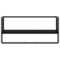 vidaXL Wandregal mit Stange Schwarz 65x25x30 cm vidaXL Wandregal mit Stange Schwarz 65x25x30 cm