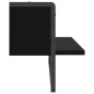 vidaXL Wandregal mit Stange Schwarz 65x25x30 cm vidaXL Wandregal mit Stange Schwarz 65x25x30 cm