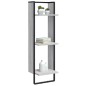 vidaXL Wandregal 3 Fächer Grau Sonoma 30x25x100 cm Holzwerkstoff vidaXL Wandregal 3 Fächer Grau Sonoma 30x25x100 cm Holzwerkstoff
