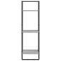 vidaXL Wandregal 3 Fächer Grau Sonoma 30x25x100 cm Holzwerkstoff vidaXL Wandregal 3 Fächer Grau Sonoma 30x25x100 cm Holzwerkstoff