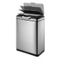 EKO Mülleimer mit Touch-Deckel Pro 2x20 L Mattsilber EKO Mülleimer mit Touch-Deckel Pro 2x20 L Mattsilber