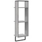 vidaXL Wandregal 3 Fächer Grau Sonoma 30x25x100 cm Holzwerkstoff vidaXL Wandregal 3 Fächer Grau Sonoma 30x25x100 cm Holzwerkstoff