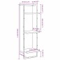vidaXL Wandregal 3 Fächer Grau Sonoma 30x25x100 cm Holzwerkstoff vidaXL Wandregal 3 Fächer Grau Sonoma 30x25x100 cm Holzwerkstoff
