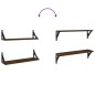 vidaXL Wandregale 2 Stk. Braun Eichen-Optik 60x15x15,5 cm vidaXL Wandregale 2 Stk. Braun Eichen-Optik 60x15x15,5 cm