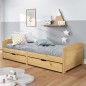 vidaXL Tagesbett mit 2 Schubladen IRUN 90x200 cm Massivholz Kiefer vidaXL Tagesbett mit 2 Schubladen IRUN 90x200 cm Massivholz Kiefer