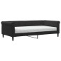 vidaXL Tagesbett mit Matratze Schwarz 100x200 cm Samt vidaXL Tagesbett mit Matratze Schwarz 100x200 cm Samt