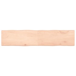 vidaXL Tischplatte 180x40x4 cm Massivholz Eiche Unbehandelt Baumkante