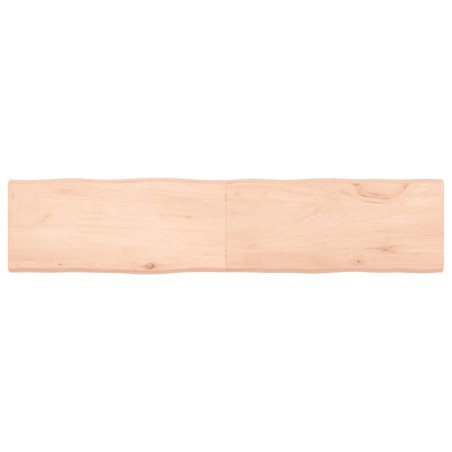 vidaXL Tischplatte 180x40x4 cm Massivholz Eiche Unbehandelt Baumkante