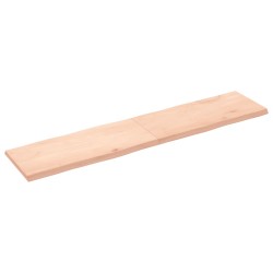 vidaXL Tischplatte 180x40x4 cm Massivholz Eiche Unbehandelt Baumkante