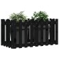 vidaXL Hochbeet Latten-Design Schwarz 100x50x50 cm Massivholz Kiefer vidaXL Hochbeet Latten-Design Schwarz 100x50x50 cm Massivholz Kiefer