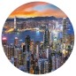 WallArt Fototapete Skyline by Night Rund 190 cm WallArt Fototapete Skyline by Night Rund 190 cm
