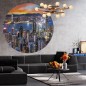 WallArt Fototapete Skyline by Night Rund 190 cm WallArt Fototapete Skyline by Night Rund 190 cm