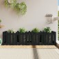 vidaXL Hochbeet Latten-Design Schwarz 200x50x50 cm Massivholz Kiefer vidaXL Hochbeet Latten-Design Schwarz 200x50x50 cm Massivholz Kiefer