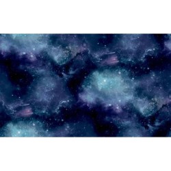 Good Vibes Tapete Galaxy with Stars Schwarz und Lila